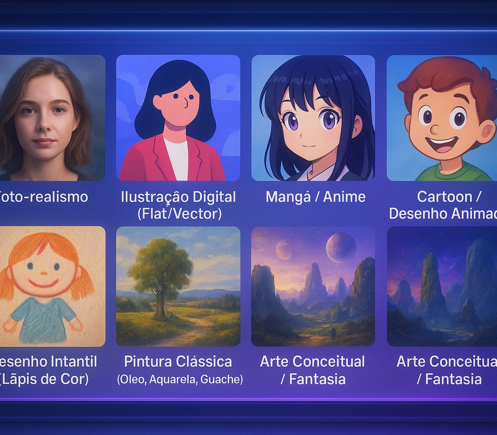 Tipos de Imagens Criadas por Inteligência Artificial: Estilos e Aplicações
