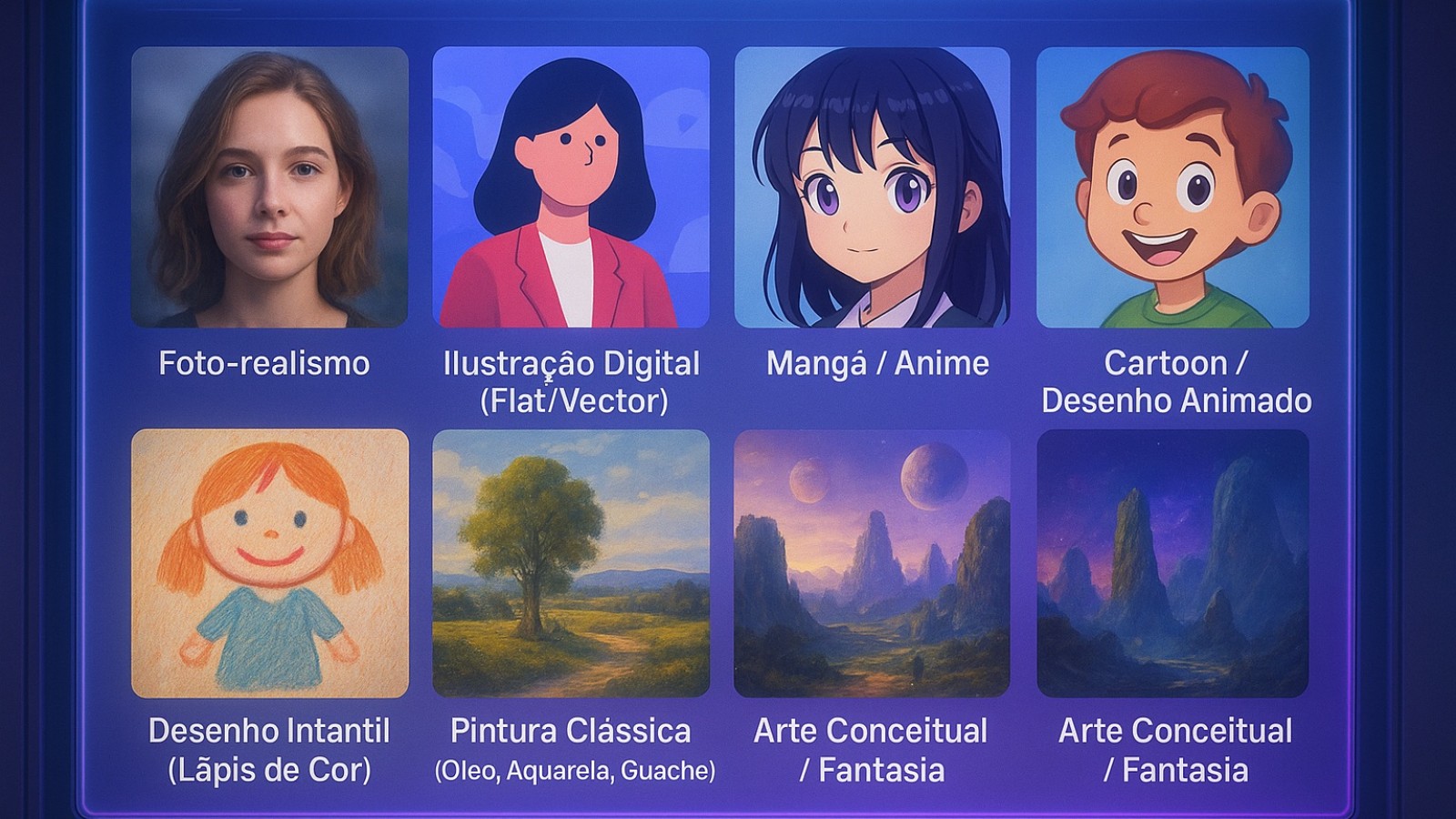 Tipos de Imagens Criadas por Inteligência Artificial: Estilos e Aplicações